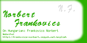 norbert frankovics business card
